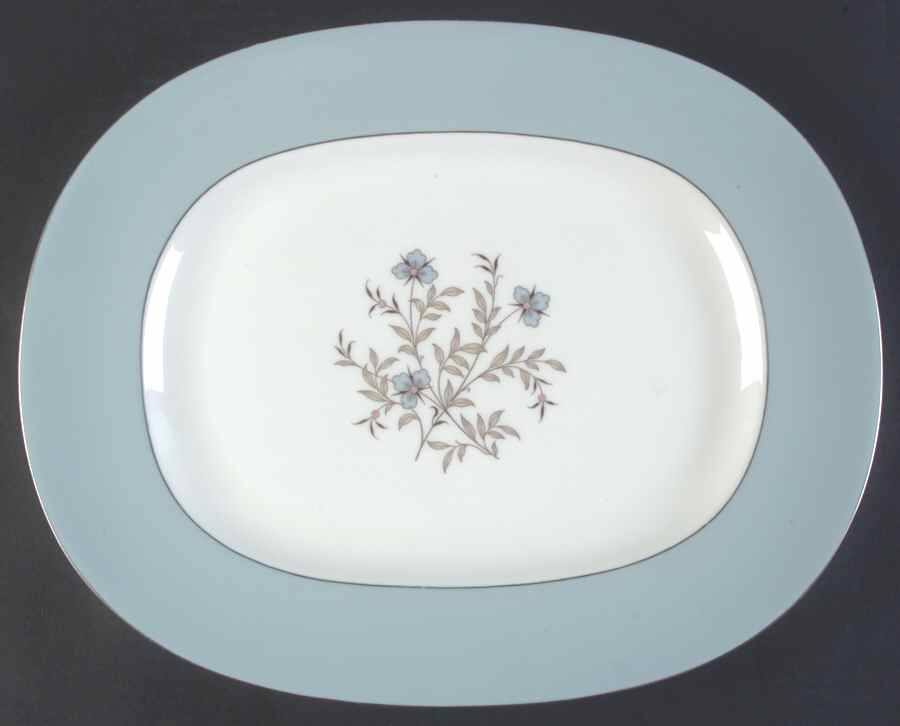 Twilight Turquoise 15" Oval Serving Platter by Minton-1