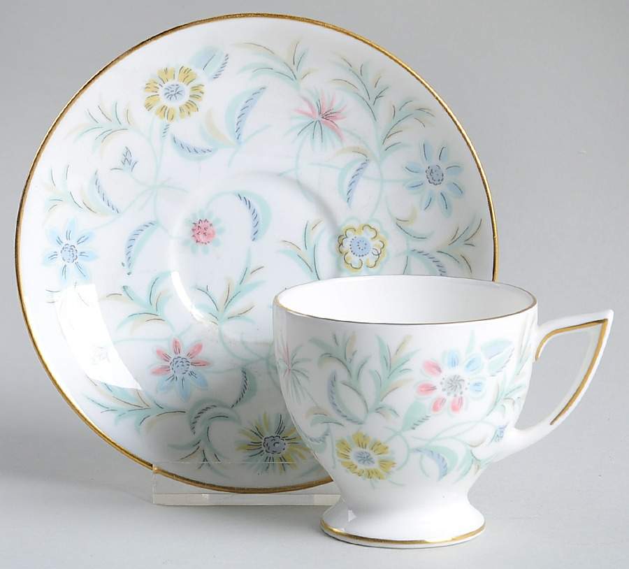 Vanessa Footed Demitasse Cup & Saucer Set by Minton-1