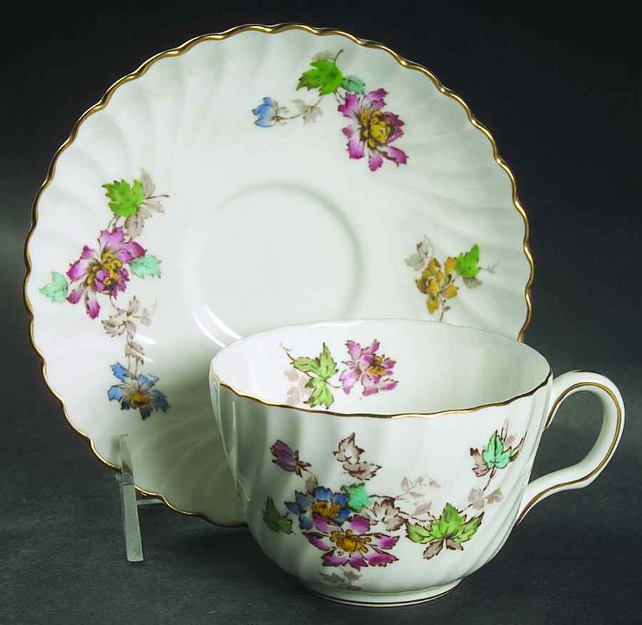Vermont Flat Cup & Saucer Set by Minton-1