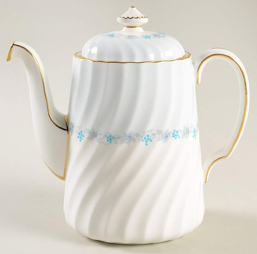 Vineyard Blue Mini Coffee Pot & Lid by Minton-1