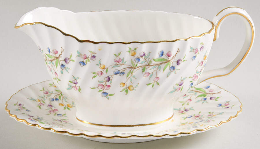 Virginia Gravy Boat with Attached Underplate by Minton-1