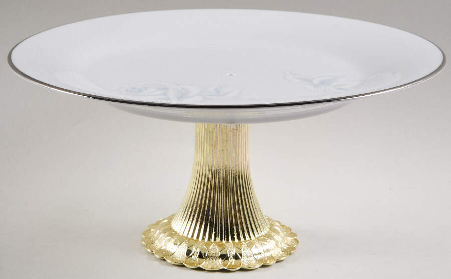 Virginia Cake Stand with 4"-5" Metal Pedestal  Hc by Minton-1