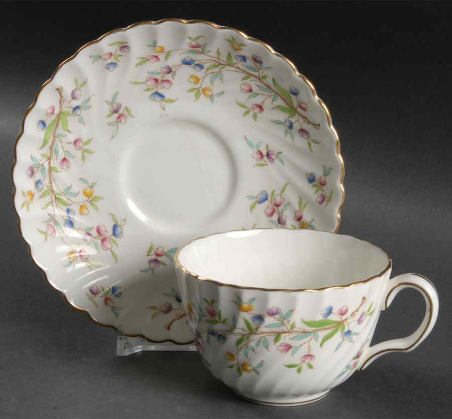 Virginia Flat Cup & Saucer Set by Minton-1
