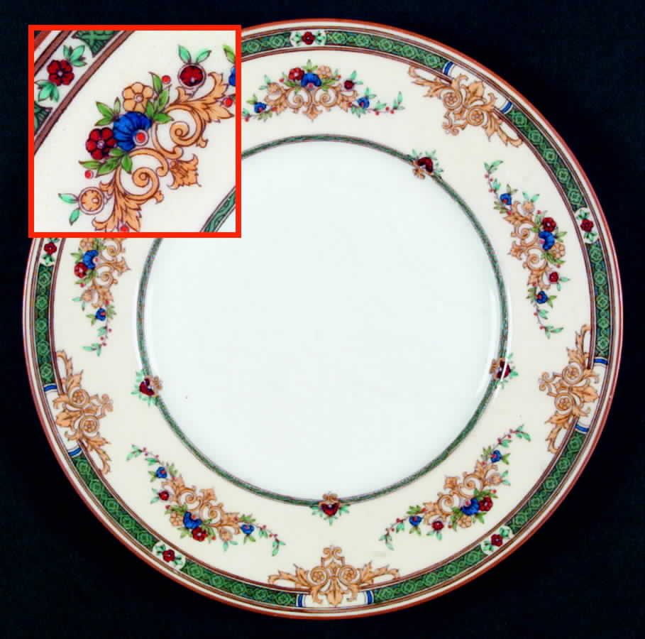Warwick Green Salad Plate by Minton-1