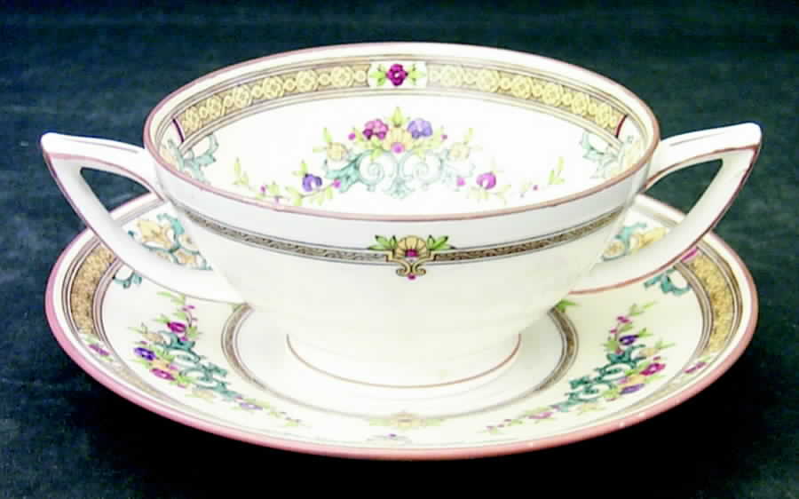 Warwick Bouillon Cup & Saucer by Minton-1