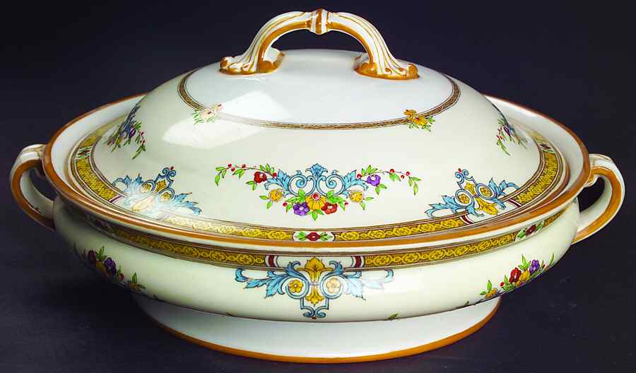 Warwick Round Covered Vegetable by Minton-1