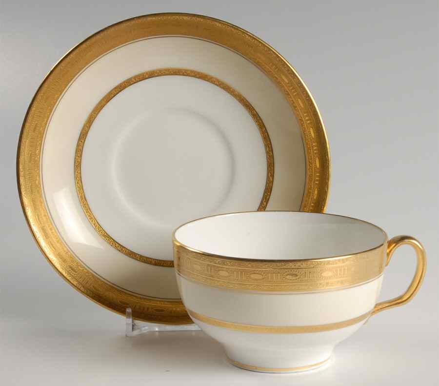 Wellington Flat Cup & Saucer Set by Minton-1