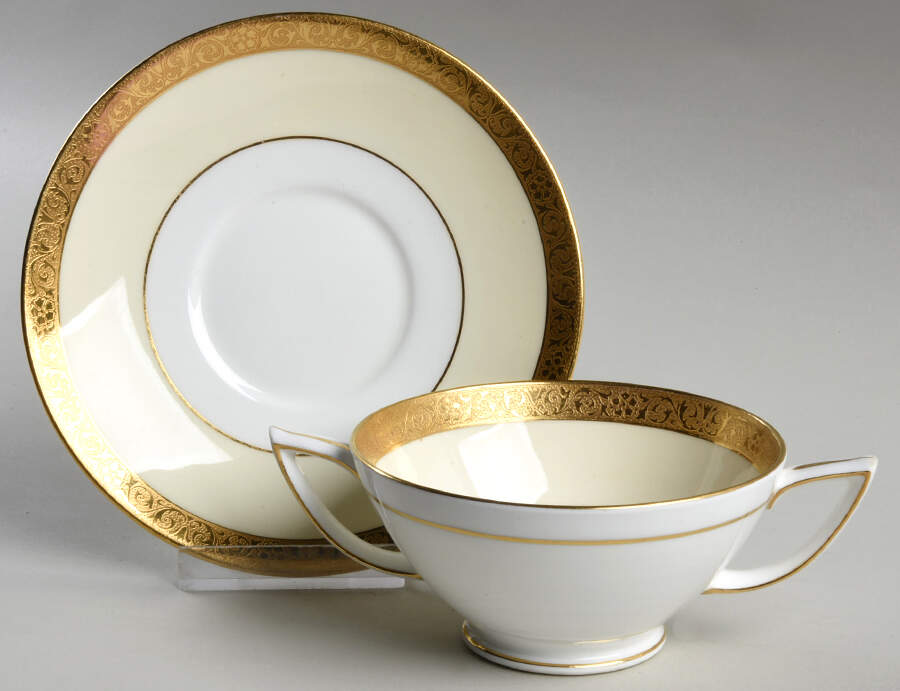 Westminster Footed Bouillon Cup & Saucer by Minton-1