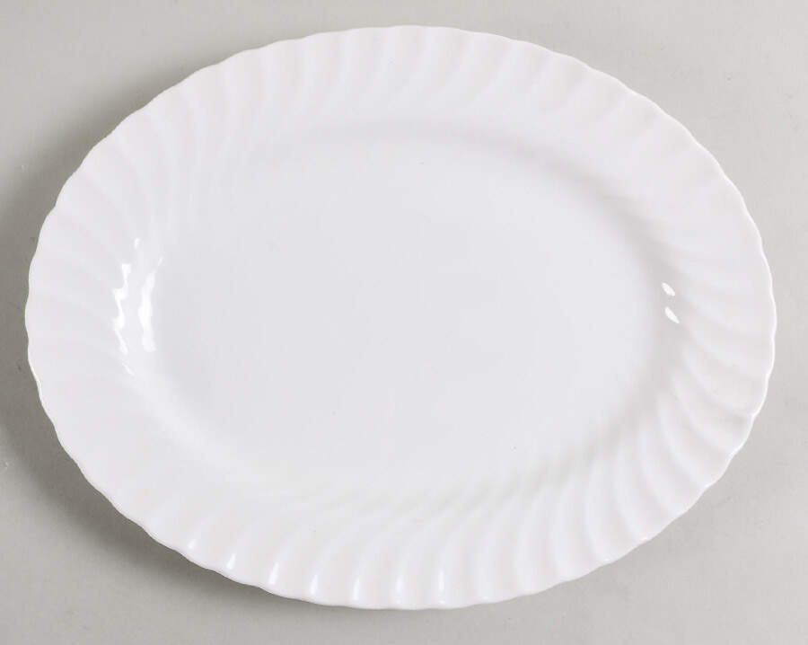 White Fife 10" Oval Serving Platter by Minton-1