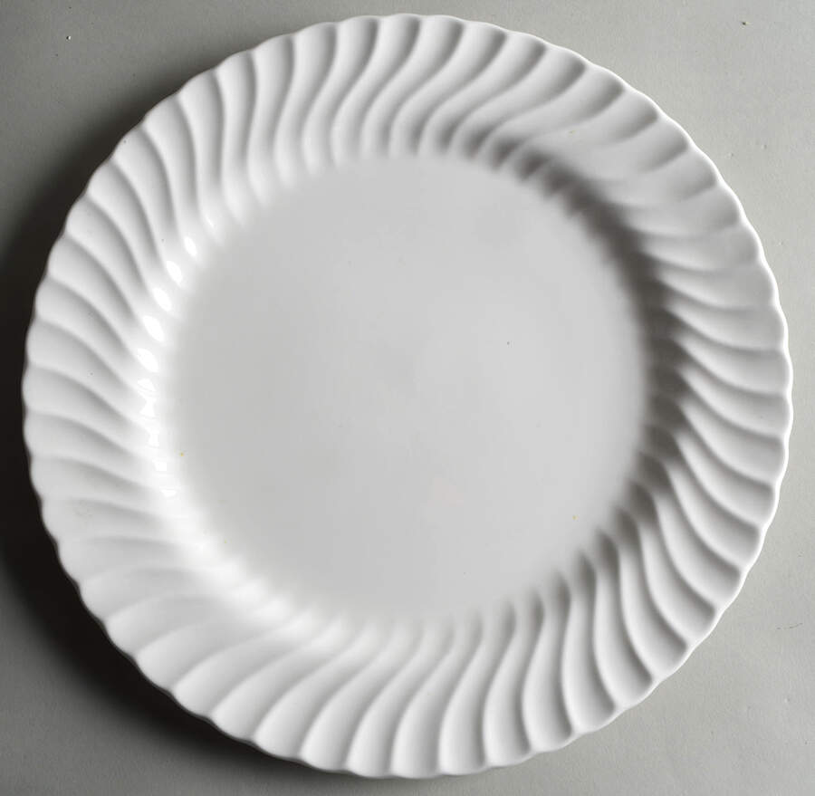 White Fife 12" Chop Plate (Round Platter) by Minton-1