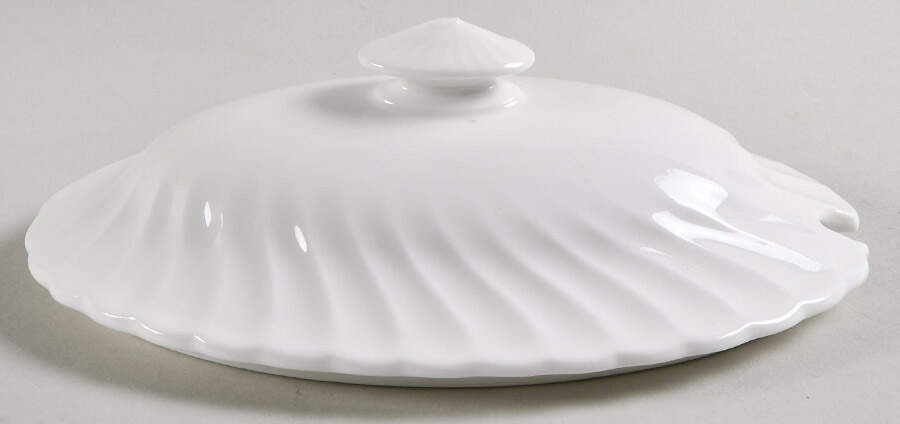 White Fife Lid for Sauce Boat by Minton-1