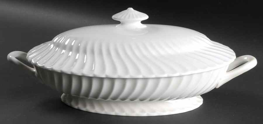 White Fife Oval Covered Vegetable by Minton-1