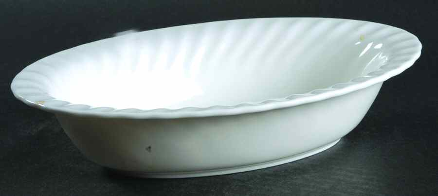 White Fife 10" Oval Vegetable Bowl by Minton-1