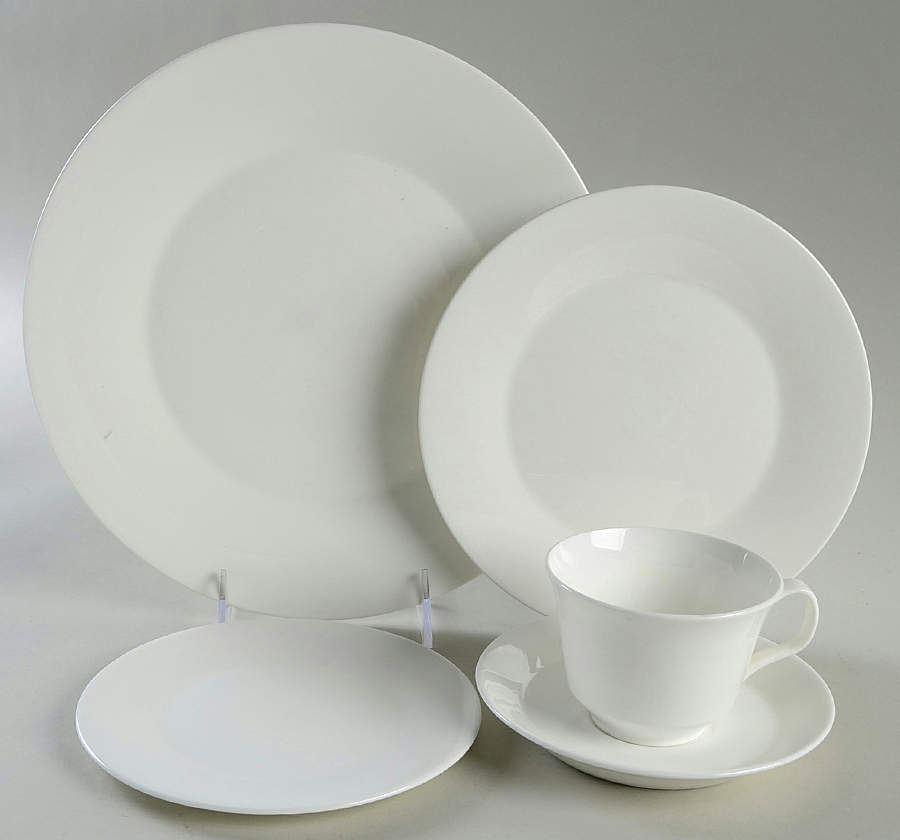 White Monarch 5 Piece Place Setting by Minton-1