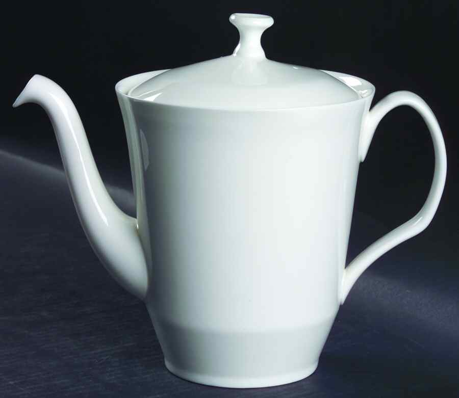 White Monarch Coffee Pot & Lid by Minton-1