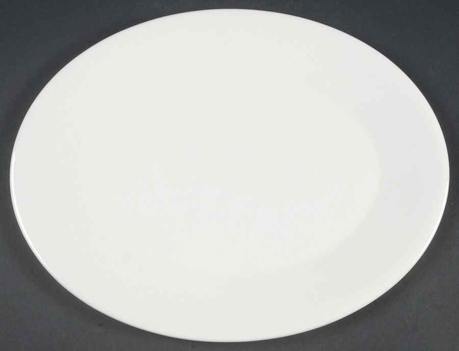 White Monarch 12" Oval Serving Platter by Minton-1