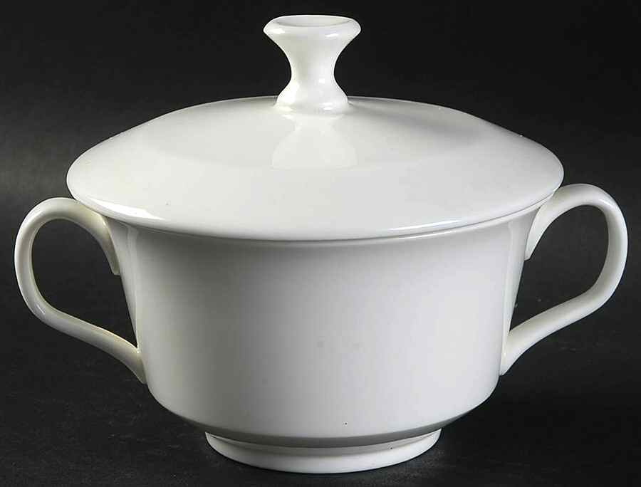 White Monarch Sugar Bowl & Lid by Minton-1