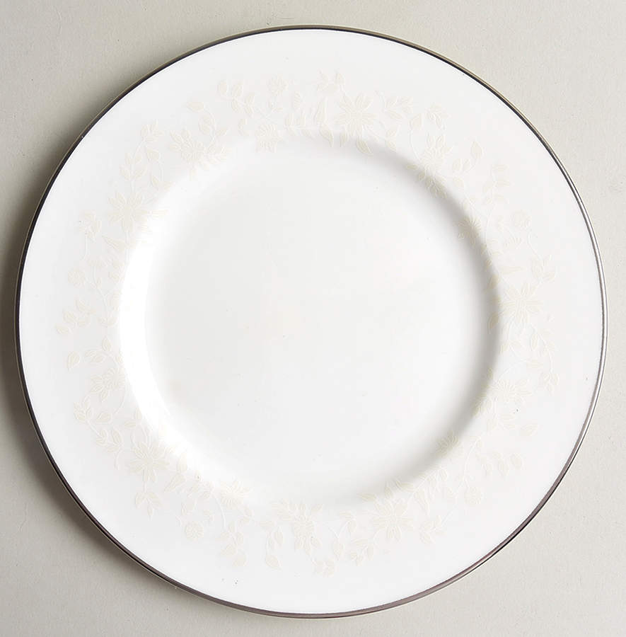 White Paisley Salad Plate by Minton-1