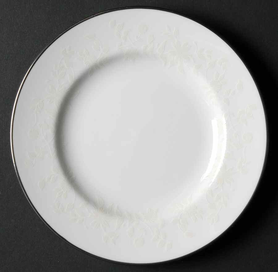 White Paisley Bread & Butter Plate by Minton-1