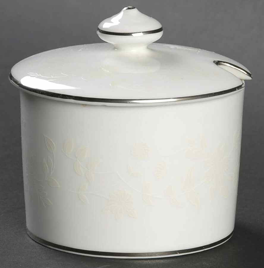 White Paisley Jam/Jelly & Lid by Minton-1