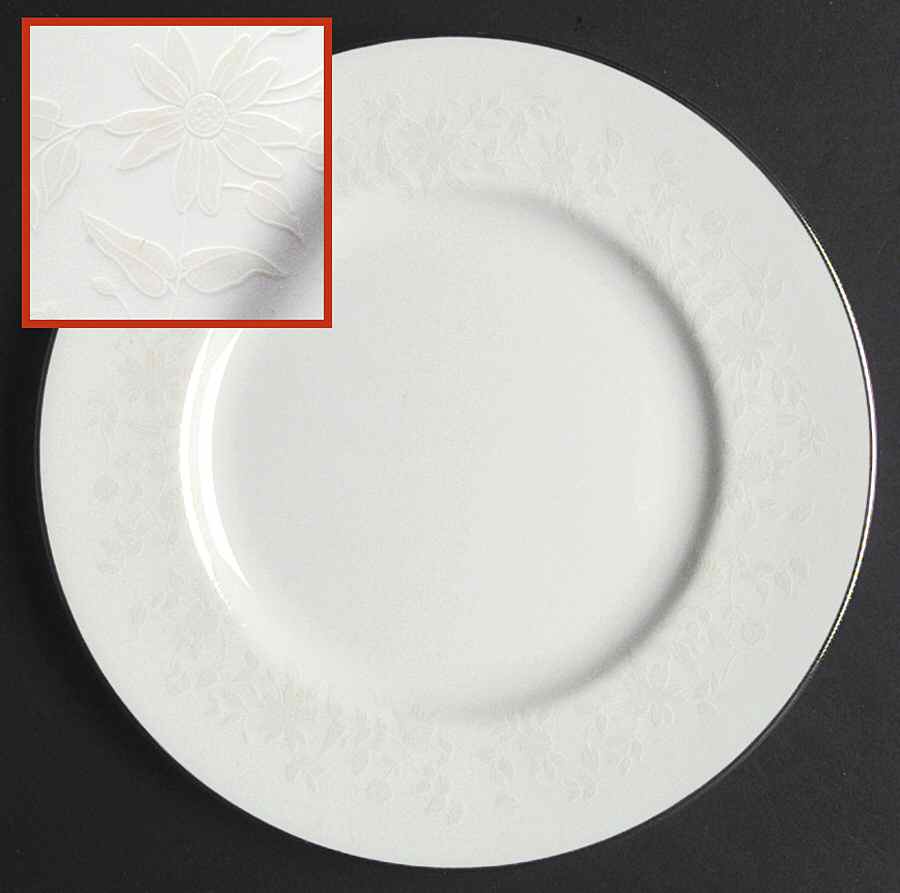 White Paisley Dinner Plate by Minton-1