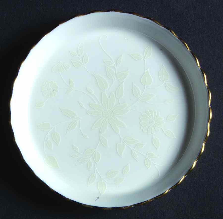 White Paisley Coaster by Minton-1