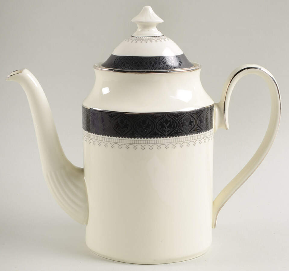 Wilmington (Black Band) Coffee Pot & Lid by Minton-1