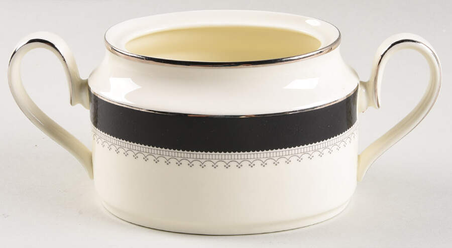 Wilmington (Black Band) Sugar Bowl No Lid by Minton-1
