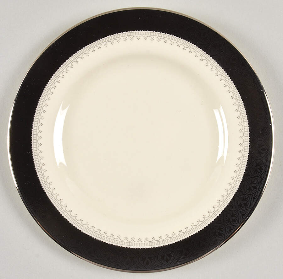 Wilmington (Black Band) Bread & Butter Plate by Minton-1