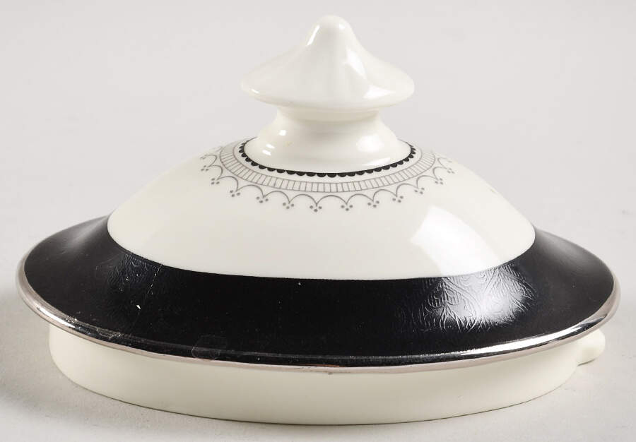 Wilmington (Black Band) Lid for Teapot by Minton-1