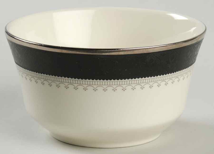 Wilmington (Black Band) Open Sugar Bowl by Minton-1