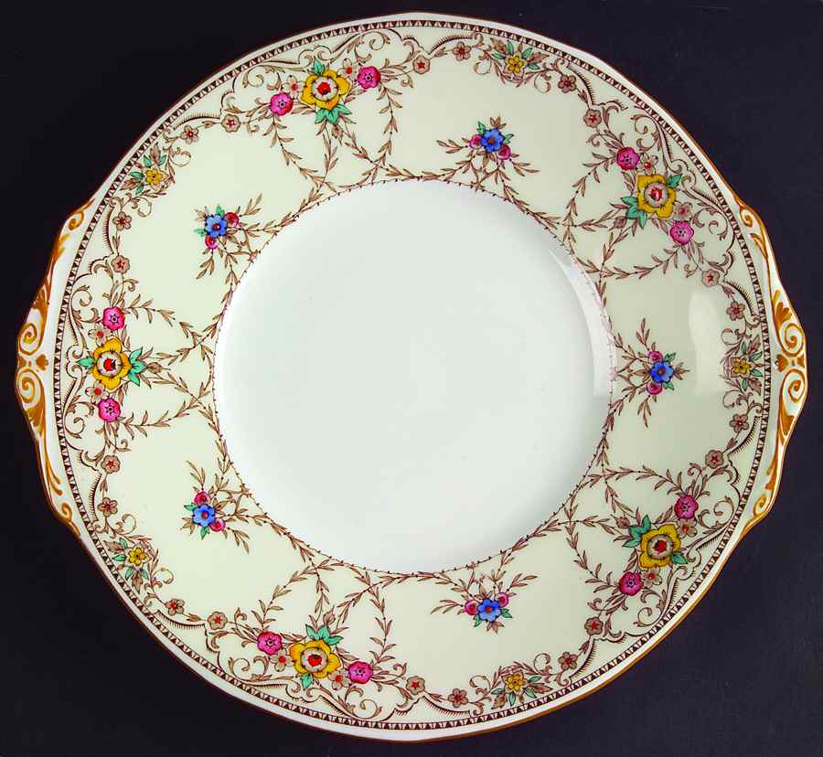 Wilmington Orange Handled Cake Plate by Minton-1