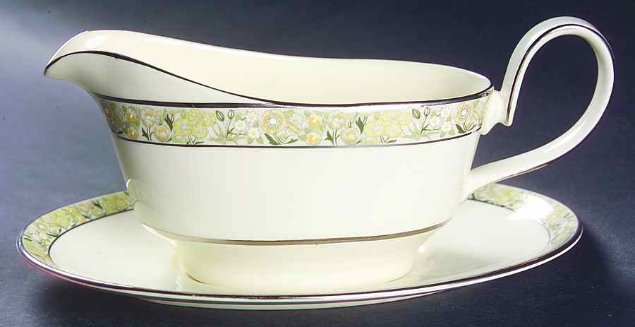 Wimbledon Gravy Boat & Underplate by Minton-1