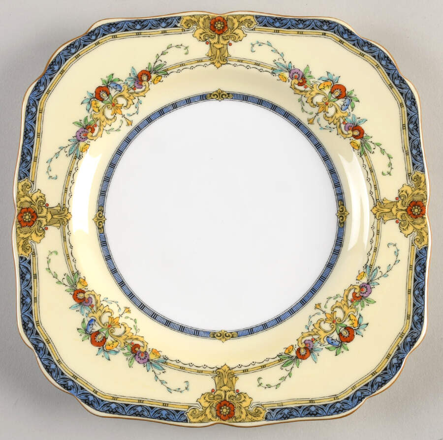 Windsor Blue Square Salad Plate by Minton-1