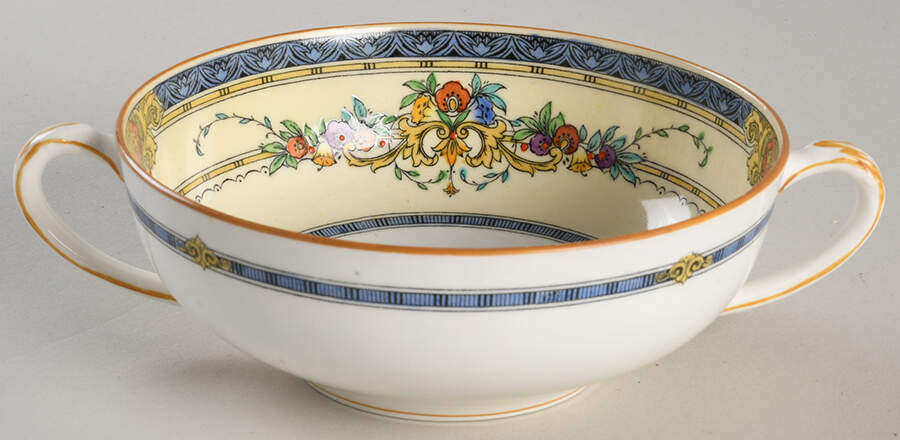 Windsor Blue Flat Cream Soup Bowl by Minton-1