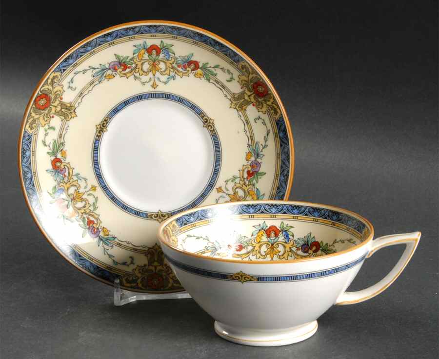 Windsor Blue Footed Cup & Saucer Set by Minton-1