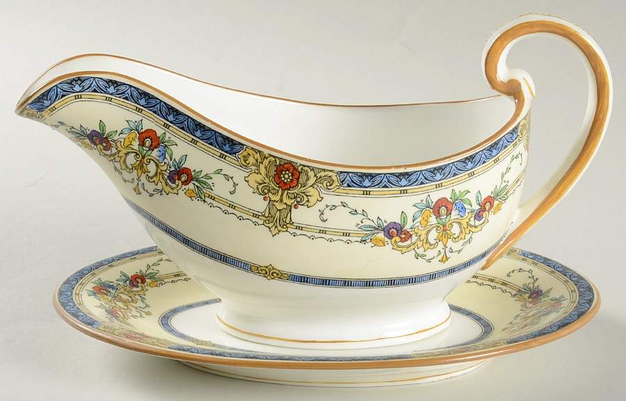 Windsor Blue Gravy Boat & Underplate by Minton-1