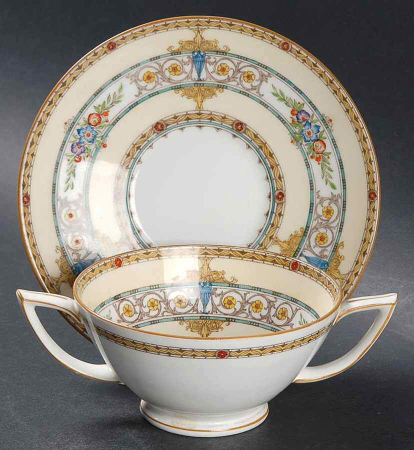 Windermere Footed Bouillon Cup & Saucer by Minton-1
