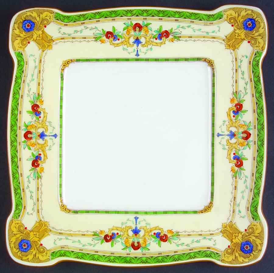 Windsor Green Square Cake Plate by Minton-1