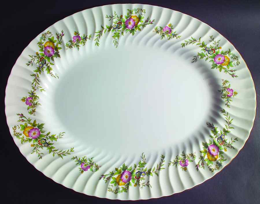 York 17" Oval Serving Platter by Minton-1
