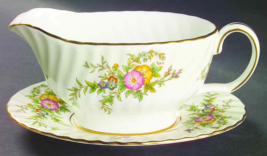 York Gravy Boat & Underplate by Minton-1