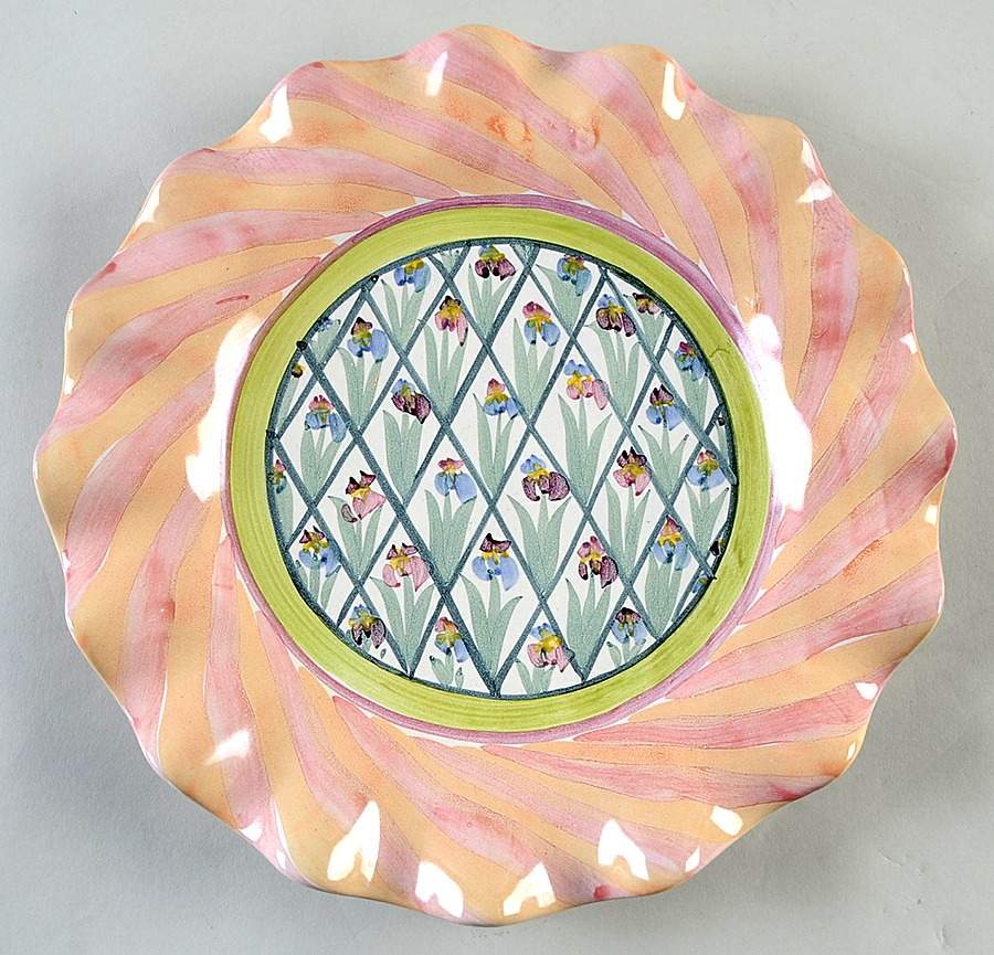 Bearded Iris Luncheon Plate by MacKenzie-Childs-1
