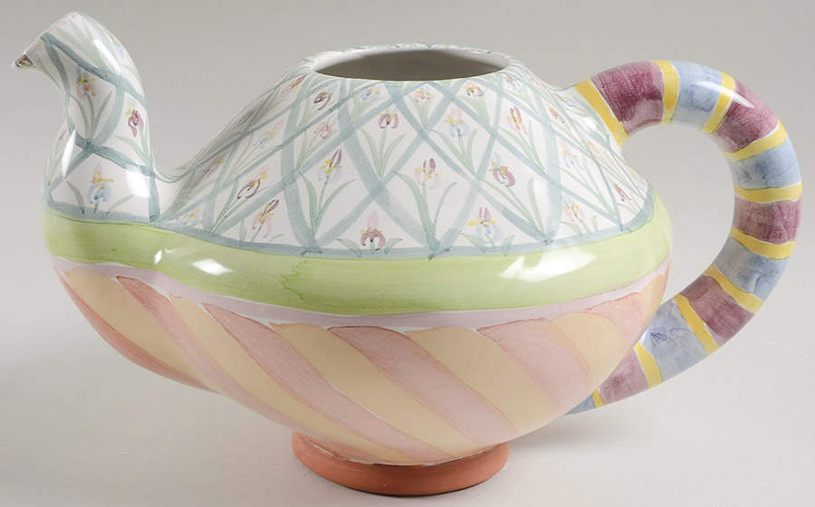 Bearded Iris Teapot No Lid by MacKenzie-Childs-1
