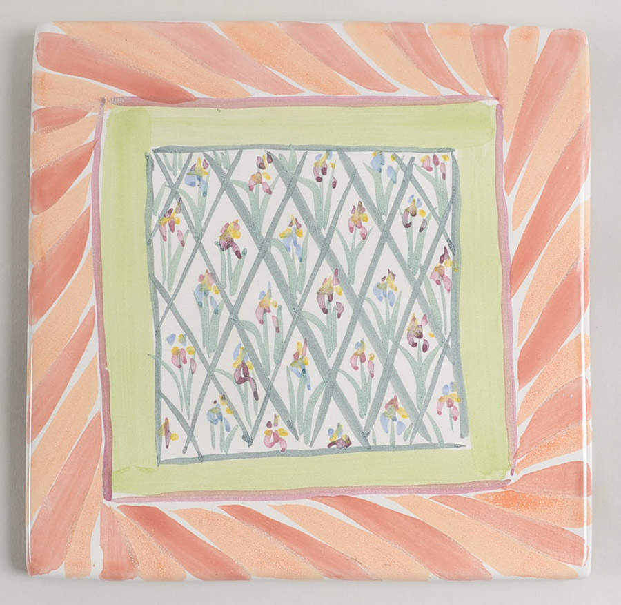 Bearded Iris Square Trivet by MacKenzie-Childs-1