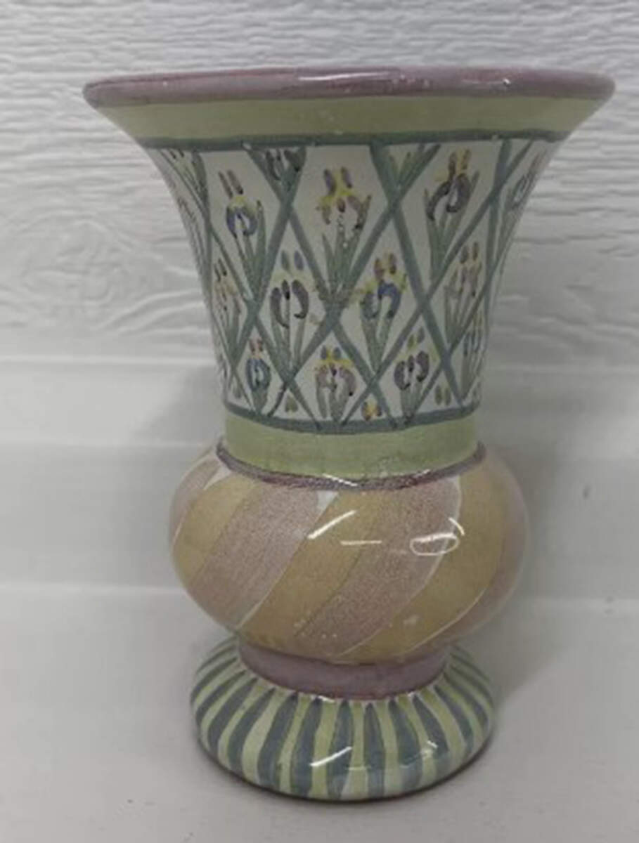 Bearded Iris 7" Vase by MacKenzie-Childs-1
