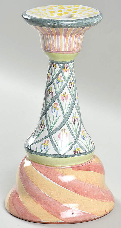 Bearded Iris 7" Candlestick by MacKenzie-Childs-1