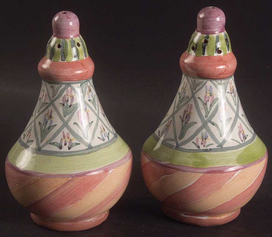 Bearded Iris Salt & Pepper Set by MacKenzie-Childs-1
