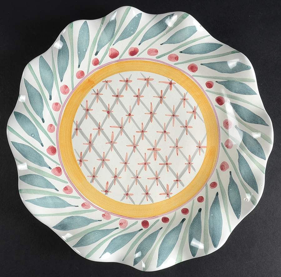 Brighton Pavillon Large Round Fluted Dish aka Chip/Dip Plate by MacKenzie-Childs-1