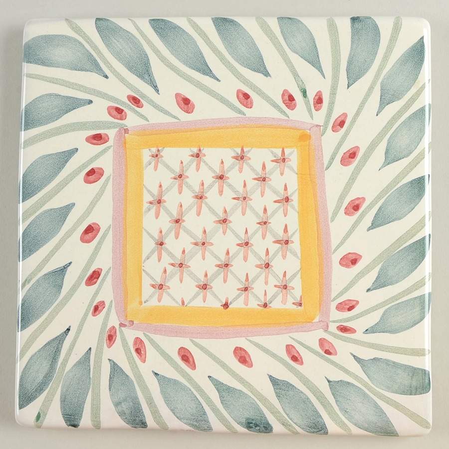 Brighton Pavillon 8" Square Trivet-Cork Back by MacKenzie-Childs-1
