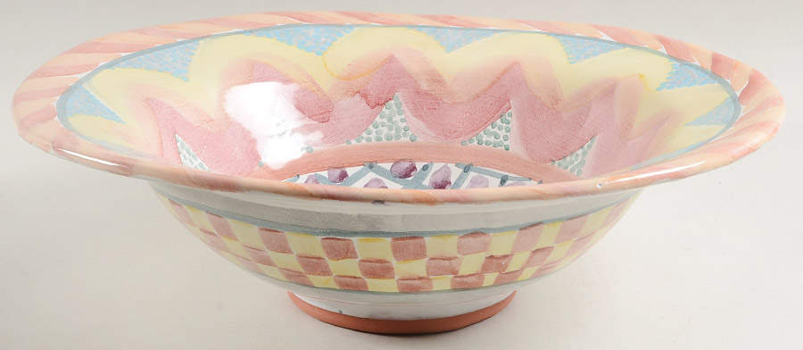 Keukenhof 14" Large Salad Serving Bowl by MacKenzie-Childs-1